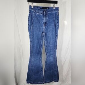Veronica Beard Blue Flare Wide Leg Jeans